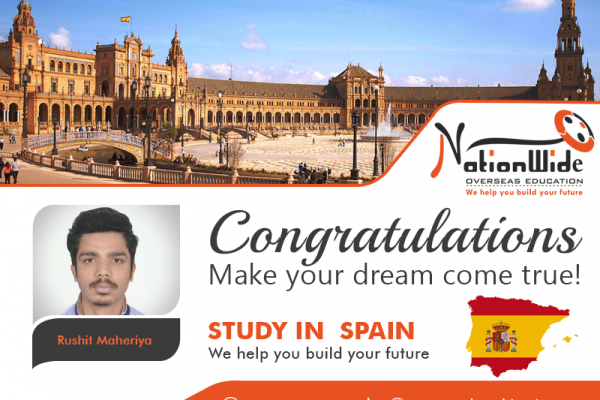 Congratulations for getting Student Visa for Overseas Study in Spain