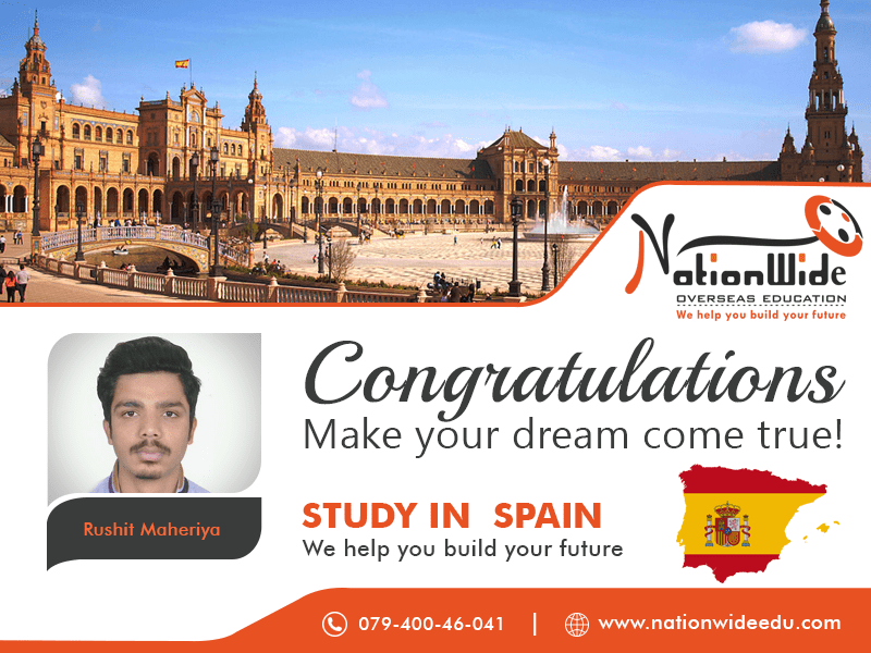 Congratulations for getting Student Visa for Overseas Study in Spain